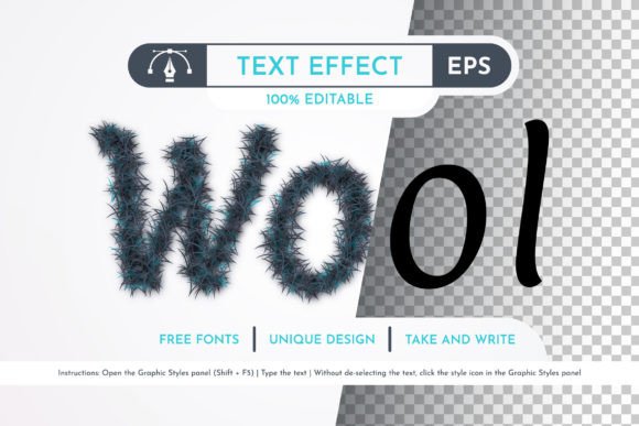 Download Dark Wool Editable Text Effect - Text Collection