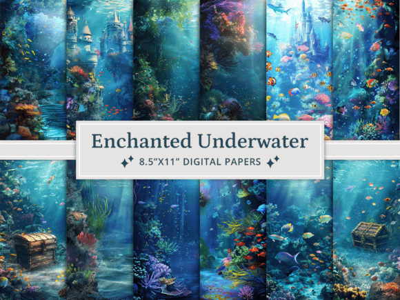 Download Enchanted Underwater Digital Papers - Underwater Collection