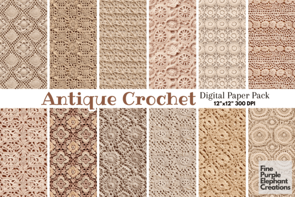 Download Antique Crochet Fabric Wool Texture - Text Collection