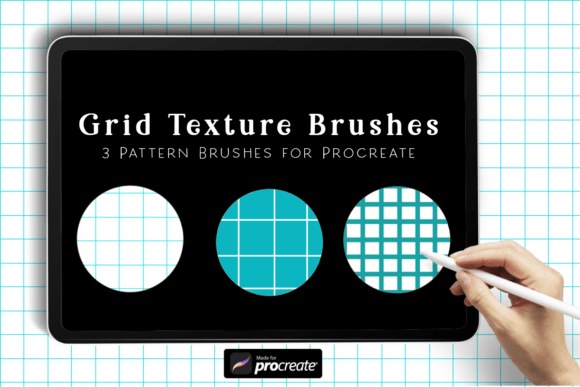 Download Grid Texture Brushes for Procreate - Text Collection