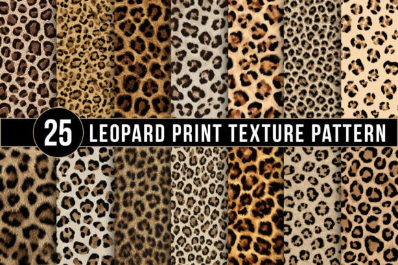 Download Leopard Print Texture Patterns, Seamless Animal Skin Digital Papers - Text Collection