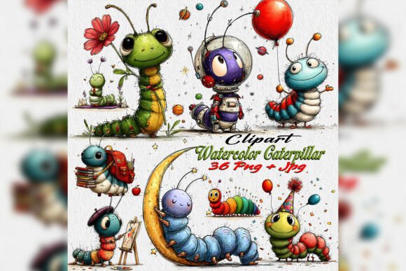 Download Whimsical Caterpillar Birthday Clipart - Birthday clipart Collection