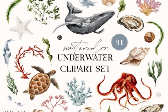 Download Underwater Watercolor Clipart Ocean Sea - Underwater Collection