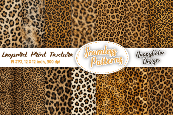 Download Leopard Print Texture Seamless Patterns - Text Collection