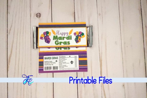 Download Mardi Gras Masks Candy Bar Wrapper - Wrapper Collection